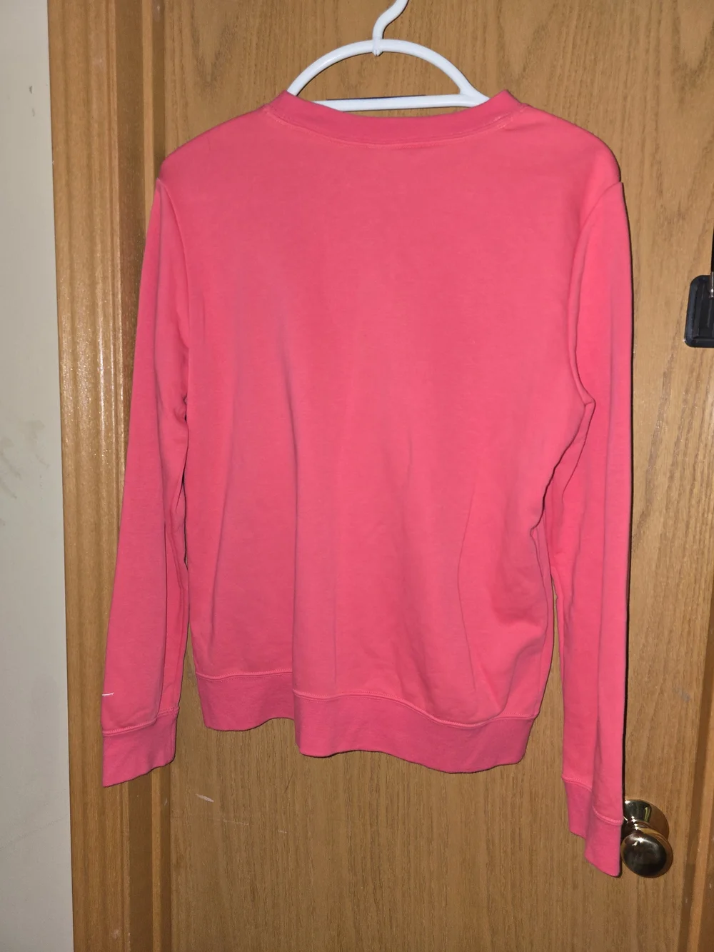 Nike Women's Hot Pink Crewneck Sweatshirt with White Logo